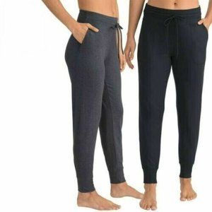 LOLË Womens Relaxed Fit Joggers 2 Pack Black/Dark Gray